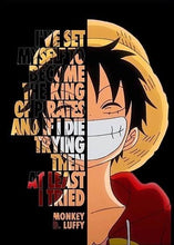 Load image into Gallery viewer, One Piece, Dragon Ball, Attack on Titan, Death Note, Naruto and Tokyo Ghoul Canvas Wall Art
