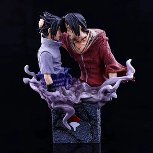 17cm Naruto Uchiha Sasuke & Itachi Action Figures - Brotherly Reconciliation Scene