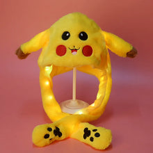 Load image into Gallery viewer, Pikachu&#39;s Enchanting Ears: Luminous Pokemon Plush Hat, a Playful Christmas Gift
