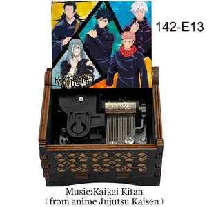 Anime Jujutsu Kaisen Black Wooden Music Box