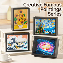 Load image into Gallery viewer, World Famous Painting Building Blocks Set - Great Wave, Milky Way &amp; Sunflower Framed Art Bricks for Home Decor
