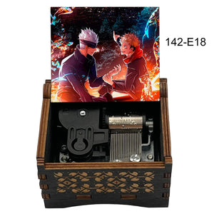 Anime Jujutsu Kaisen Black Wooden Music Box