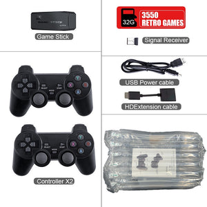 Video Game Console 32GB 3550 and 64GB 20000 2.4G Double Wireless Game Stick Retro Games for PS1/GBA