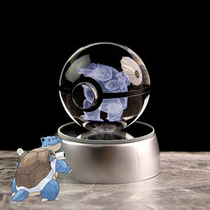 Pokemon 3D Crystal Ball Lamp Featuring Pikachu, Gengar, Mew, and Mewtwo