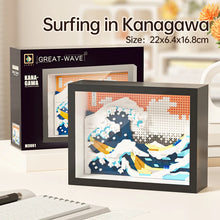 Load image into Gallery viewer, World Famous Painting Building Blocks Set - Great Wave, Milky Way &amp; Sunflower Framed Art Bricks for Home Decor
