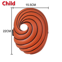 Load image into Gallery viewer, Naruto Shippuden Obito Uchiha Swirl Mask - Tobi Akatsuki Full-Face Cosplay Prop
