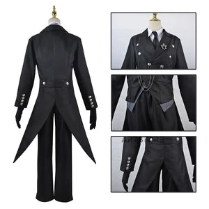 Black Butler Kuroshitsuji Sebastian Cosplay Costume Set