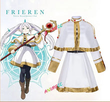 Load image into Gallery viewer, Frieren Cosplay Costume - Frieren: Beyond Journey's End White and Gold Mage Outfit
