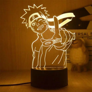 Naruto 3D Night Lamp Showcasing Naruto, Kakashi, Sasuke and Sakura
