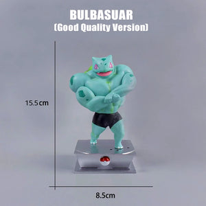 Pokemon Gym Fitness Muscle Action Figures Featuring Charmander, Bulbasuar, Squirtle, and Gengar