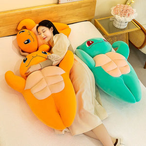 Muscular Pokemon Stuffed Plushes Featuring Psyduck, Bulbasaur, and Charmander