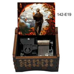 Anime Jujutsu Kaisen Black Wooden Music Box