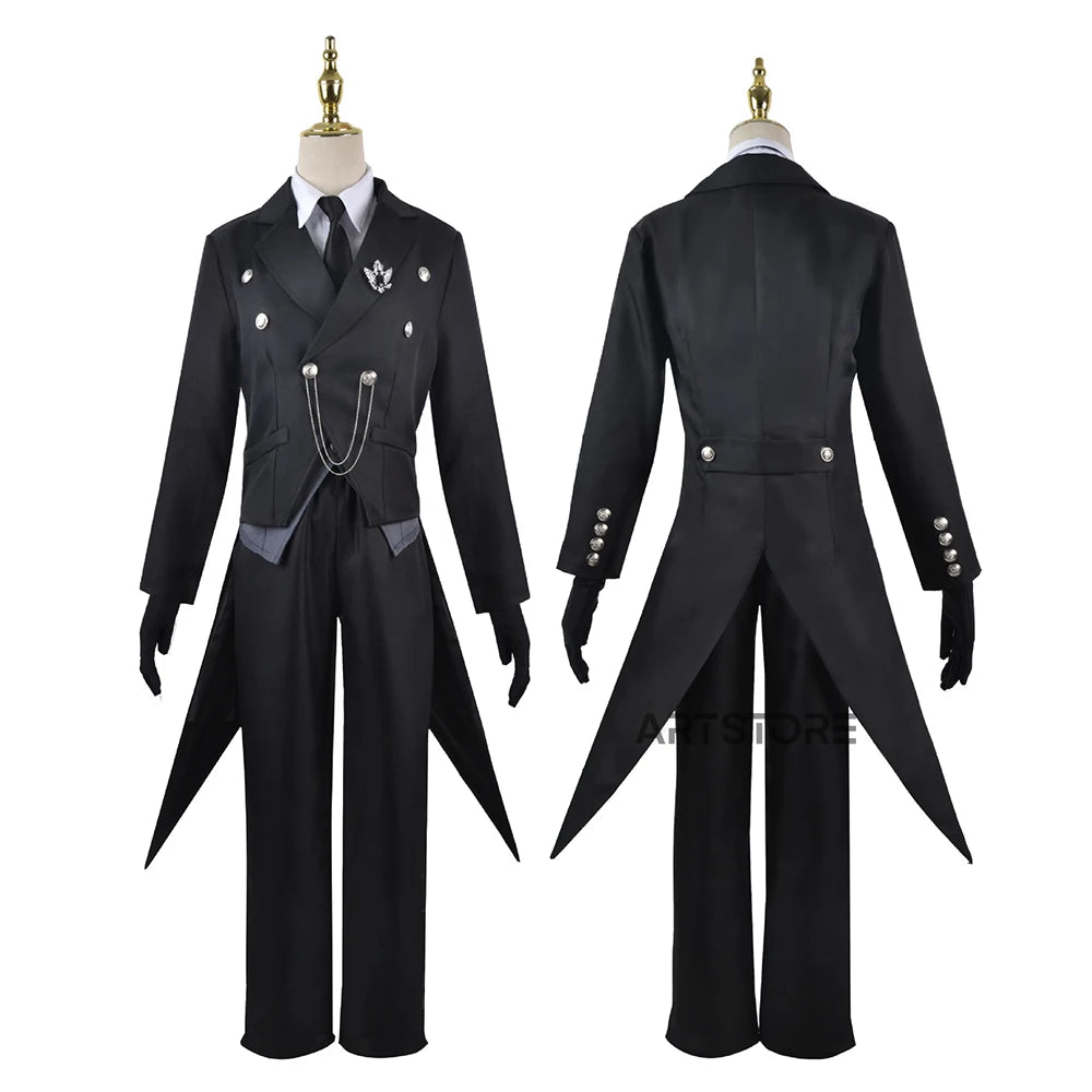 Black Butler Kuroshitsuji Sebastian Cosplay Costume Set