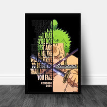 Load image into Gallery viewer, One Piece, Dragon Ball, Attack on Titan, Death Note, Naruto and Tokyo Ghoul Canvas Wall Art
