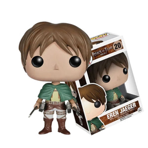 Funko Pop 10cm Attack on Titan Eren & Mikasa Action Figures