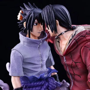 17cm Naruto Uchiha Sasuke & Itachi Action Figures - Brotherly Reconciliation Scene