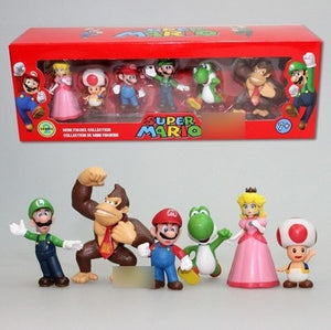 Super Mario Bros  3-7cm 6Pcs/set PVC Action Figures