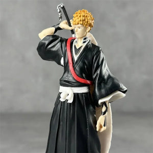 19cm Anime Bleach Kurosaki Ichigo Holding Zangetsu PVC Action Figure