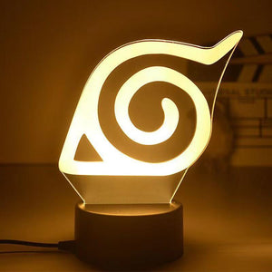 Naruto 3D Night Lamp Showcasing Naruto, Kakashi, Sasuke and Sakura