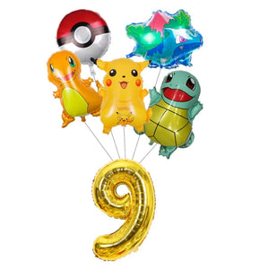 Pokemon Themed Party Decorations (Disposable Tableware Set, Balloons, Backdrops, Baby Shower Supplies)