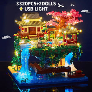 Oriental House With Garden and Waterfall 3320PCS Blocks