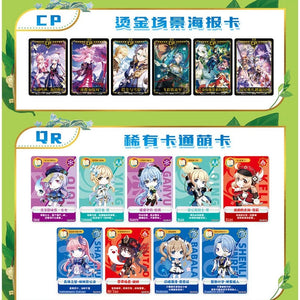 Game Anime Genshin Impact Collectible Metal Cards CP SSP SP PR UR SLR