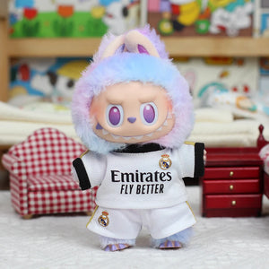Labubu Football Outfit Set - 17cm Doll Sports Clothing & Accessories DIY Kit