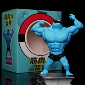 Pokemon Gym Fitness Muscle Action Figures Featuring Charmander, Bulbasuar, Squirtle, and Gengar