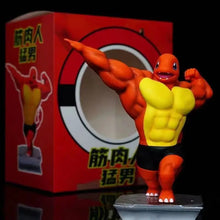 Load image into Gallery viewer, Pokemon Gym Fitness Muscle Action Figures Featuring Charmander, Bulbasuar, Squirtle, and Gengar
