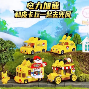 Pokemon Pikachu Mini Food Truck Building Blocks DIY Model