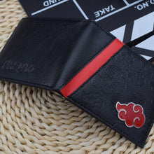 Load image into Gallery viewer, Naruto Shippuden Akatsuki Red Cloud Bifold Wallet - Embossed PU Leather Card and Cash Holder

