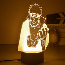 Load image into Gallery viewer, Naruto 3D Night Lamp Showcasing Naruto, Kakashi, Sasuke and Sakura

