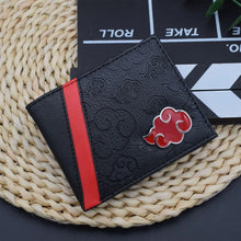 Load image into Gallery viewer, Naruto Shippuden Akatsuki Red Cloud Bifold Wallet - Embossed PU Leather Card and Cash Holder
