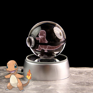 Pokemon 3D Crystal Ball Lamp Featuring Pikachu, Gengar, Mew, and Mewtwo