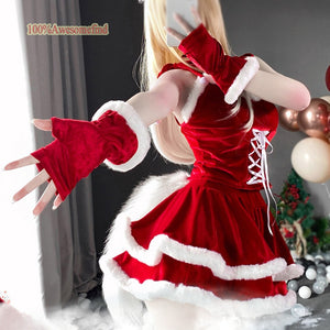Christmas Lady Santa Claus Cosplay Costume