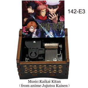 Anime Jujutsu Kaisen Black Wooden Music Box