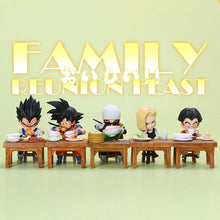 Load image into Gallery viewer, 8cm Dragon Ball Z Vegeta, Son Goku, Krillin, Android 18 Dining Scene PVC Action Figure
