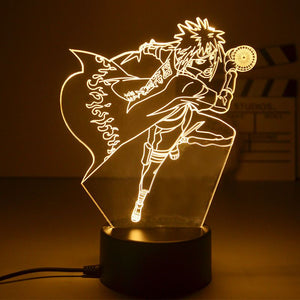 Naruto 3D Night Lamp Showcasing Naruto, Kakashi, Sasuke and Sakura