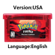 Load image into Gallery viewer, Pokemon GBA Game Cartridge - Fan Editions: Emerald Seaglass, Run &amp; Bun, Dark Violet, Lunar &amp; More (37 Games)
