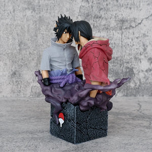 17cm Naruto Uchiha Sasuke & Itachi Action Figures - Brotherly Reconciliation Scene