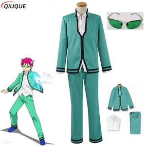 Saiki K Cosplay Costume Set - Complete Uniform with Wig & Glasses for Saiki Kusuo