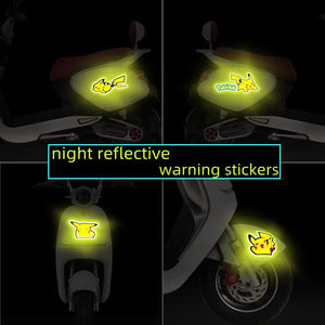 Illuminate Your Journey: Pokemon Pikachu Reflective Car Sticker