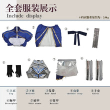 Load image into Gallery viewer, Fate/Grand Order Artoria Pendragon Blue Saber Cosplay Costume
