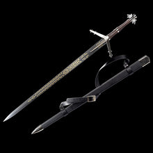Load image into Gallery viewer, Witch Hunter Geralt of Rivia Silver Sword Two-Handed Steel Blade
