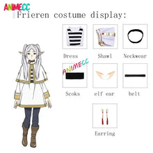 Load image into Gallery viewer, Frieren Cosplay Costume - Frieren: Beyond Journey's End White and Gold Mage Outfit

