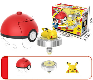 Pokemon Ball Battle Gyro Toy Showcasing Pikachu, Charmander and Mewtwo