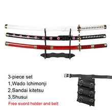 Load image into Gallery viewer, One Piece Zoro Swords - 104cm Bamboo Cosplay Katanas, Three-Sword Sets and Singles
