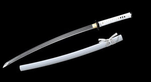 Handmade Samurai Sword T10 Steel Clay Full Tang For Cosplaying