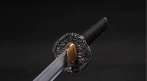 Gold-colored Wooden Japanese Sword Katana For Cosplaying