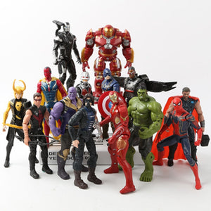 Super Heros Action Figures: Avengers 3, Captain America, Iron Man, Thor, Ant-Man, Black Panther, Loki, Spiderman, Falcon, Hulk Toys